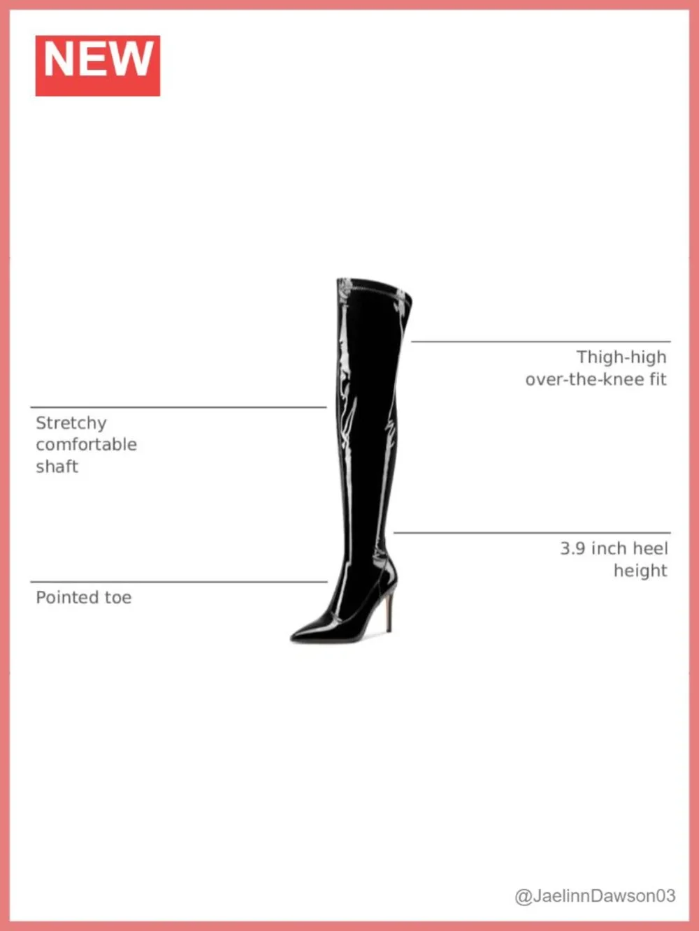 Stiletto Over the Knee Boots 3.9 Inch Heels Side Zipper Thigh High Party